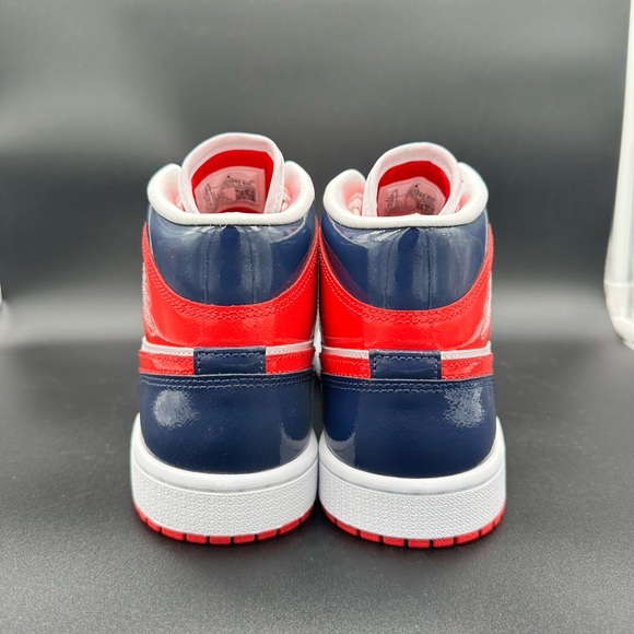 NIB Air Jordan 1 Mid “Red, White, and Blue” women’s size 9.5 - Picture 4 of 6